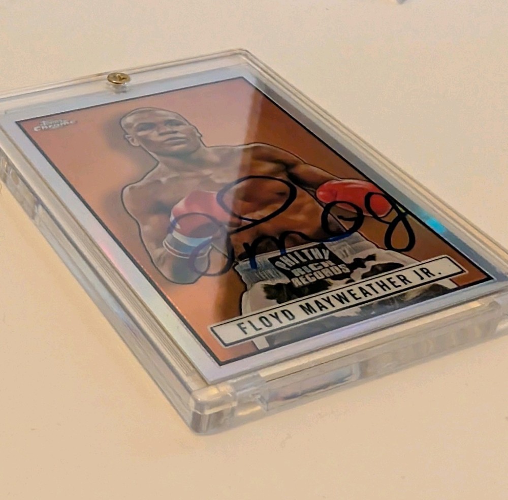Floyd Mayweather Jr. Topps Chrome Boxing Ringside Insert, On Card Autograph Mint