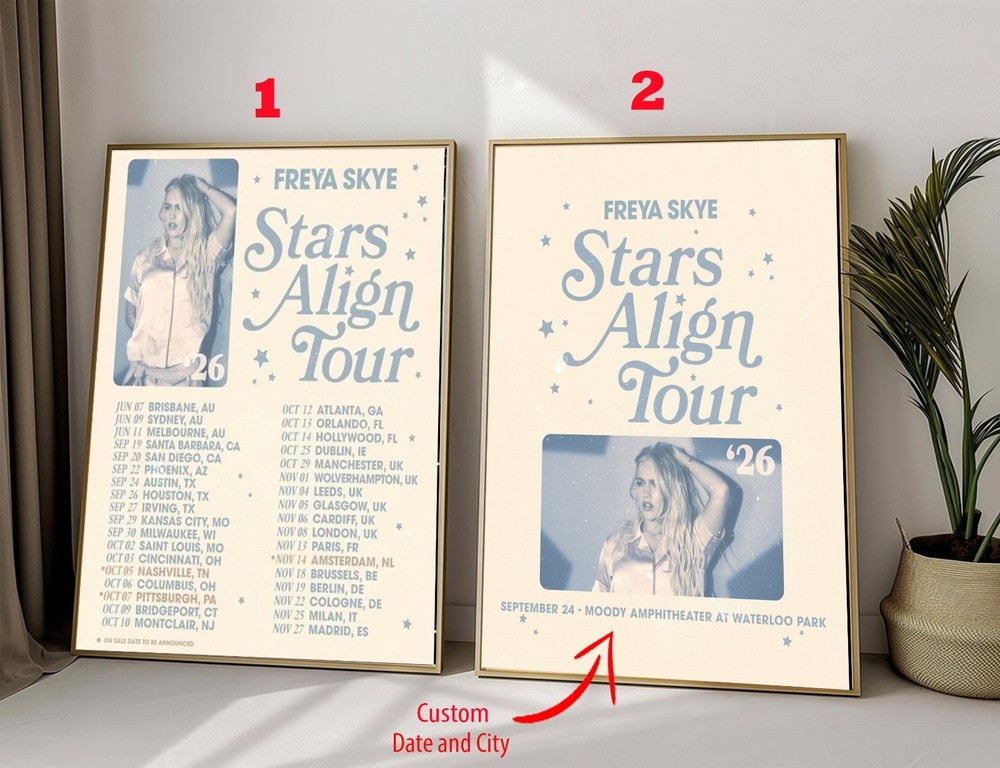 Freya Skye - Stars Align Tour -2026 Poster, Custom Tour Poster