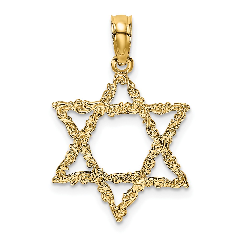 Avariah 14K Yellow Gold Star Of David Charm - 22.4mm