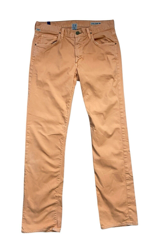 Citizens of Humanity Sid Straight Men’s Slim Stretch Jeans 32x34 Peach Orange