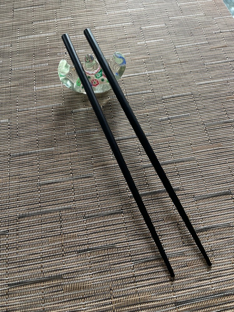 Vintage 1930s Japanese Millefiori Glass Chopstick Holder Paperweight