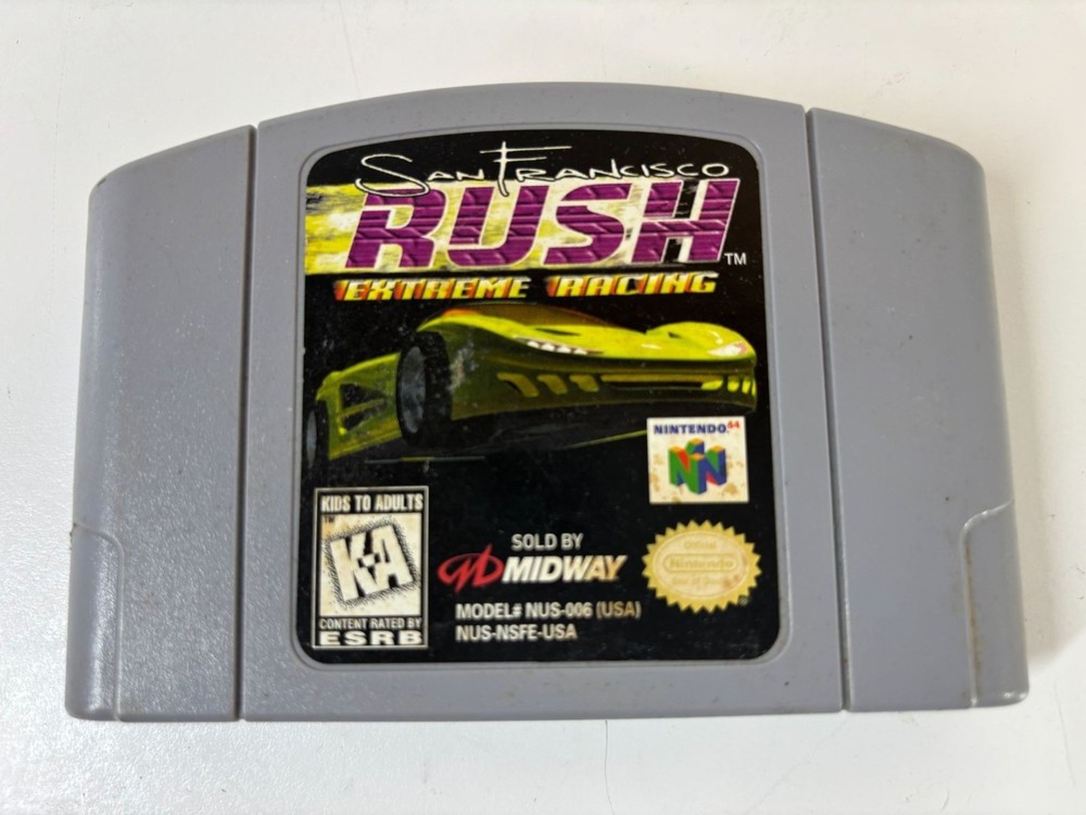 San Francisco Rush Extreme Racing Nintendo 64 N64 Game Cartridge Tested