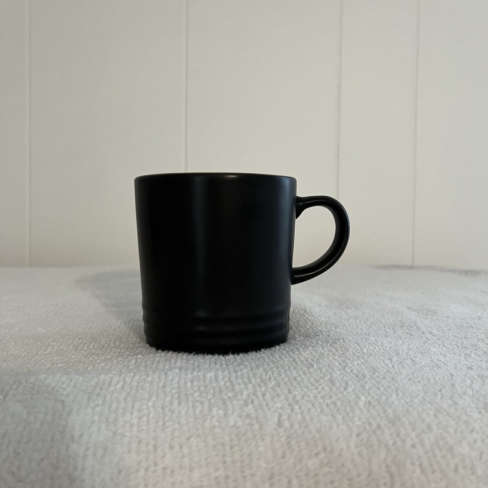 Le Creuset Satin Black London Mug Stoneware 12 Oz Matte Modern