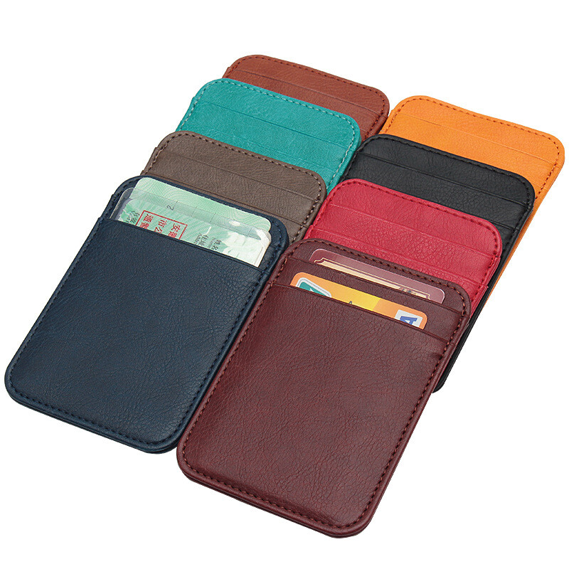 Slim Front Pocket Leather Wallet for Men - Credit Card Holder ID Case  
