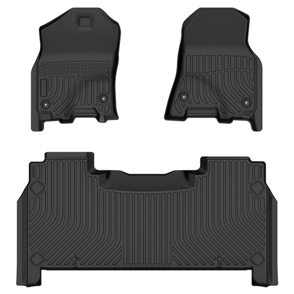 All Weather Floor Mats Liners for 2019-2024 Dodge Ram 1500 Crew Cab 3pcs Set