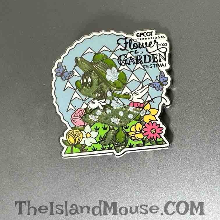 Disney WDW Mickey Topiary Flower Garden Festival Spaceship Earth Pin (U1:157045)