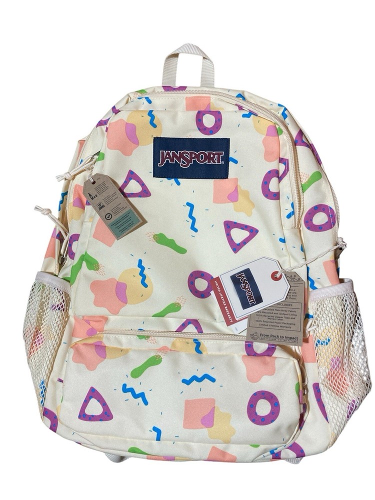 JanSport Doubleton 17-Inch Memphis Mood Neon Backpack Brand New  