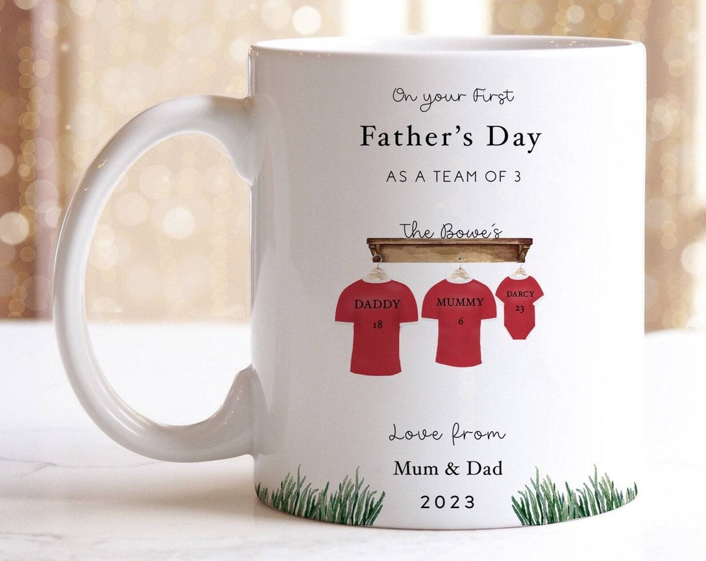 New Dad Coffee Mug - First Father's Day Gift from Mom & Family