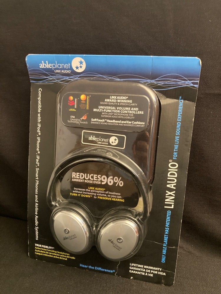 New! Able Planet True Fidelity Active Noise Canceling Headphones: Phones/Airline