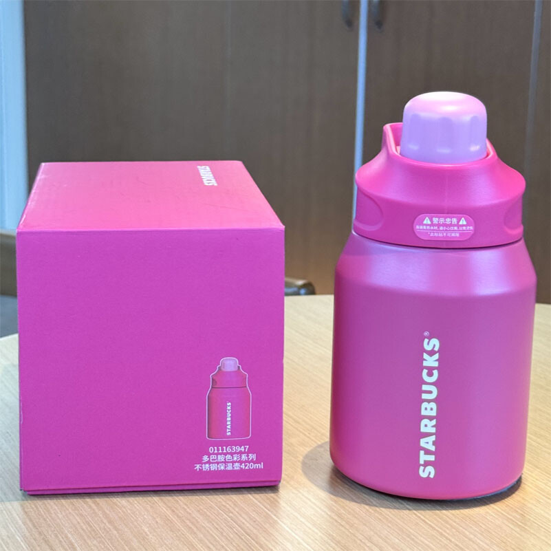Starbucks China 2024 Summer Dopamine Pink 14oz Stainless Steel Tumbler
