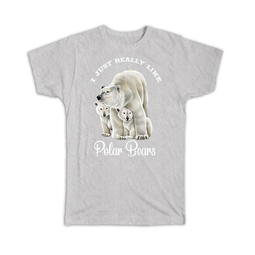 Cute Polar Bear Family T-Shirt for Baby Nursery Wild Animal Design