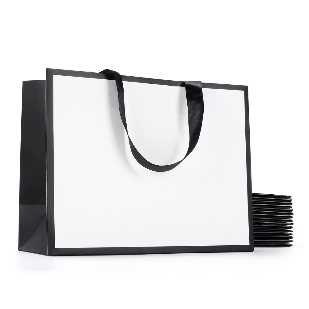 Black and White Gift Bags 20Pcs 10.5
