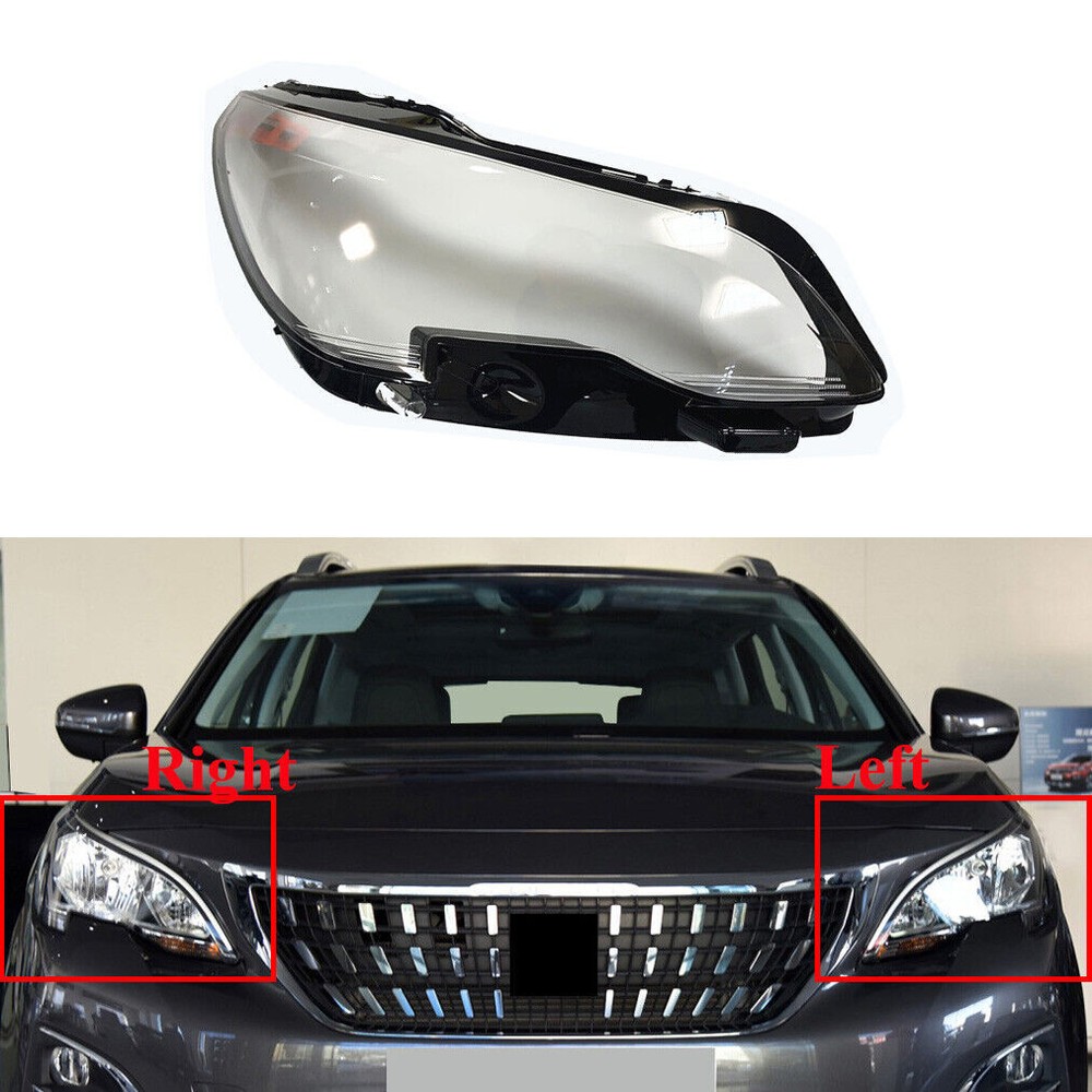 Headlight Lens Headlamp Shell Cover Cap For Peugeot 4008 2016-2019 18 Right Side