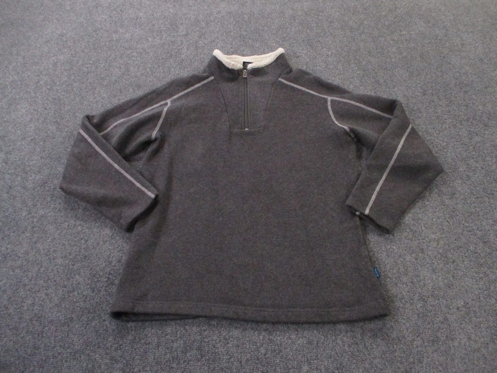 Kuhl Sweater Mens M Gray Acrylic Fleece Hiking Jacket Pullover Outdoors Alfpaca