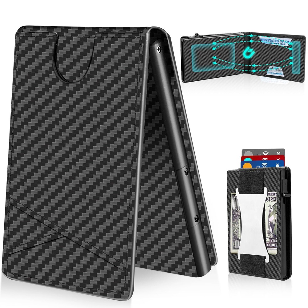 Wallet Pop Up Card Holder for 9-12 Cards, Slim Minimalist Wallet for Men, ID ...