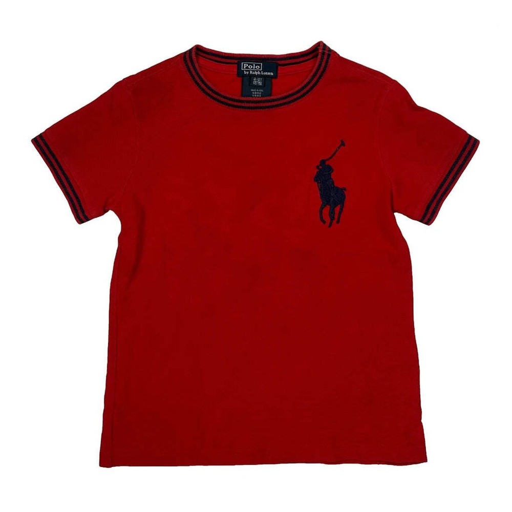Age 4 Polo By Ralph Lauren T-Shirt - XS Red Cotton
