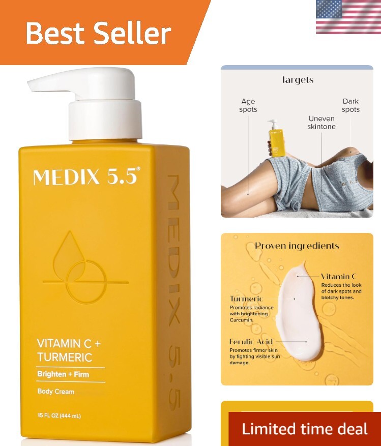 Vitamin C Anti-Aging Cream & Body Lotion 15 Fl Oz | Firming & Brightening