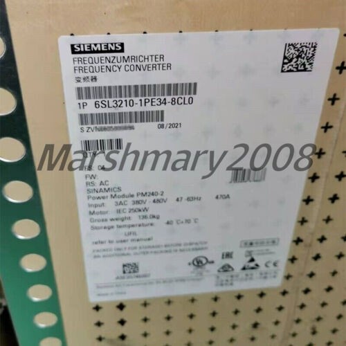 6SL3 210-1PE34-8CL0 SIEMENS 6SL3210-1PE34-8CL0 G120/S120 POWER MODULE PM240-2