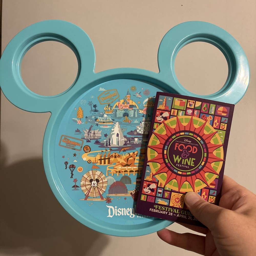 Disneyland 2025 Food & Wine Festival Exclusive Plate with DCA Map