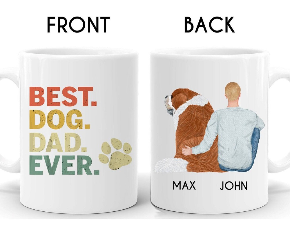 Taza San Bernardo Personalizada San Bernardo Papá Taza San Bernardo Amante Taza St
