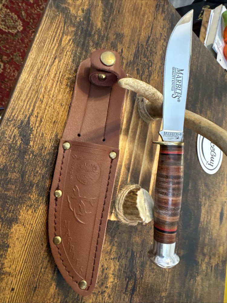 Marbles MR302 fixed blade hunting knife with Marbles sheath No Box