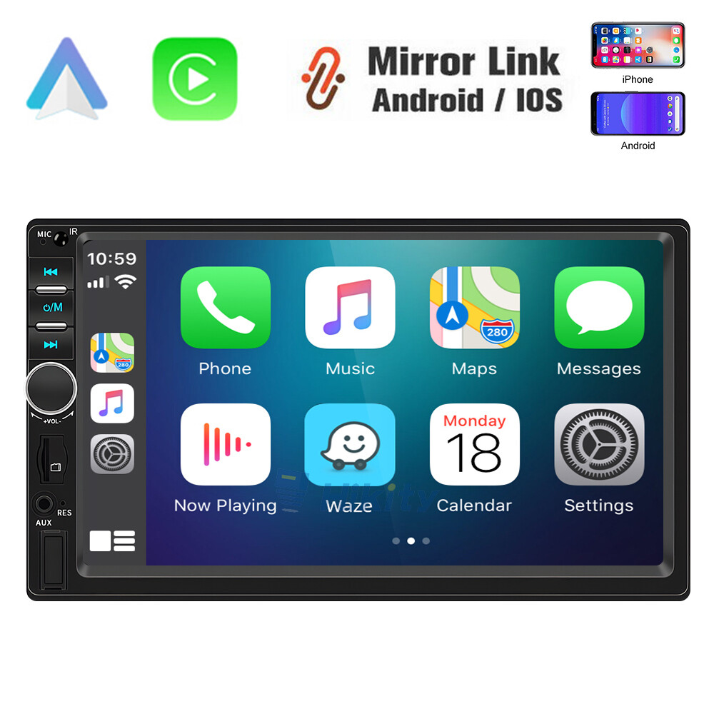 Double DIN Apple Carplay Android Auto 7