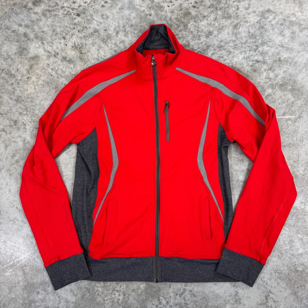Lululemon Jacket Mens medium red full zip track Kung fu stretch performance gym