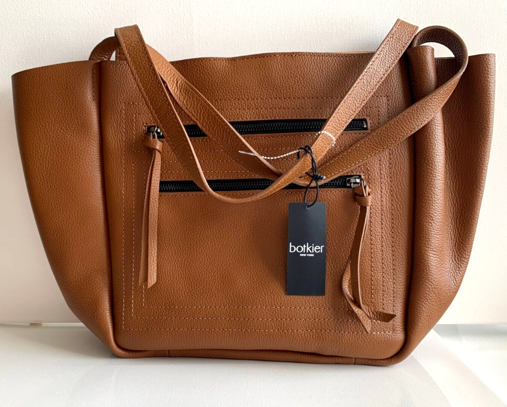 Womens Bag Botkier Genuine Leather Chelsea Tote Coffee Magnetic Closure NWT