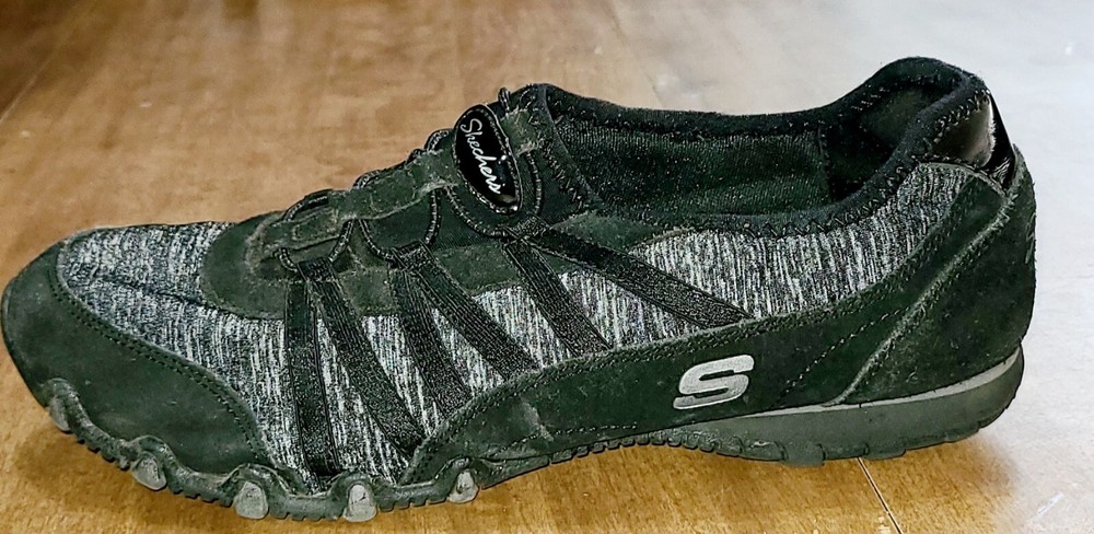 Skechers Women's Sz.9 Shoes Biker Breath Easy Athletic Shoes 22187 Black