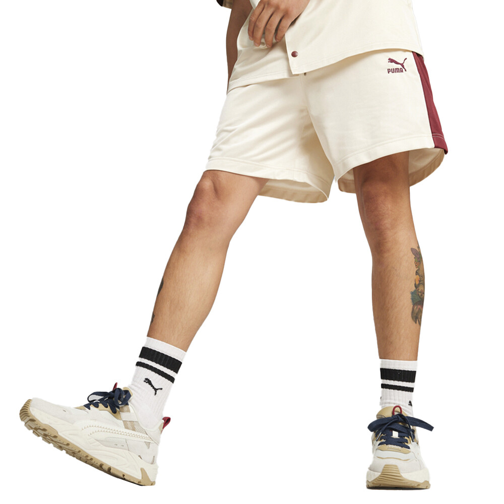 Pantalones cortos deportivos informales Puma T7 For The Fanbase de 7 pulgadas para hombre blancos 627