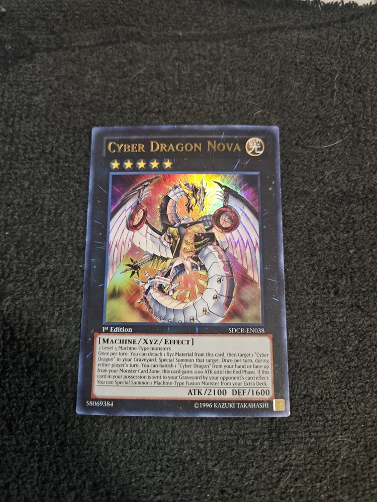 Cyber Dragon Nova SDCR-EN038 Ultra Rare 1st Edition Yugioh Trading Card-image
