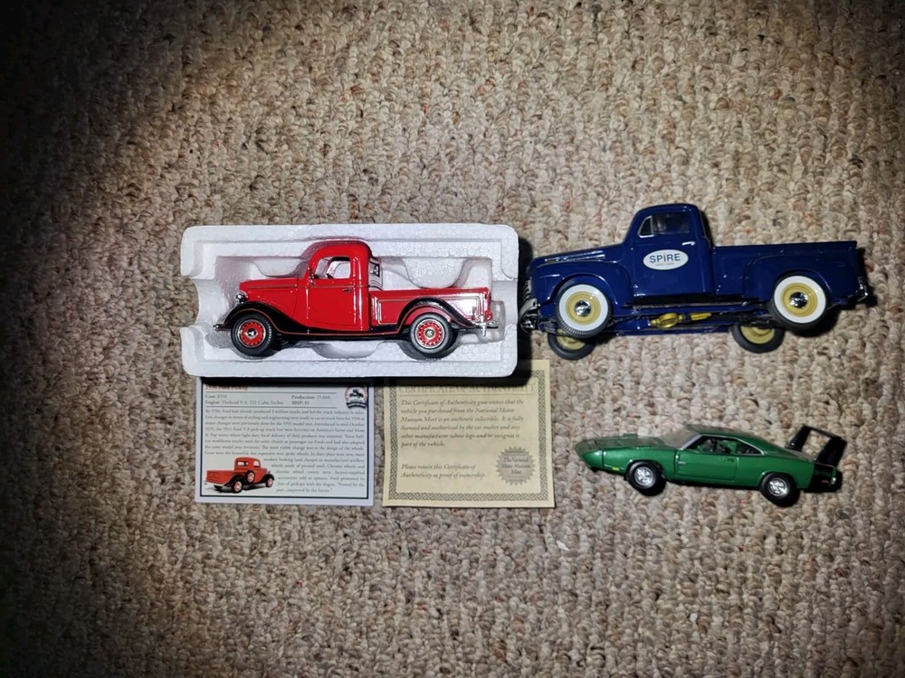 LOT OF 3, 1936, 1948 Ford Pickup 1969 Dodge Charger Vintage Truck Of Yesteryear
