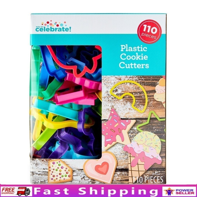 Assorted Shapes Plastic Cookie Cutter Set 110 Pieces Cookies Pastries Treats New