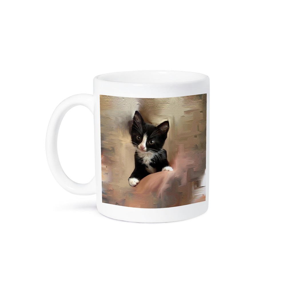 3dRose, tuxedo kitten, Mug