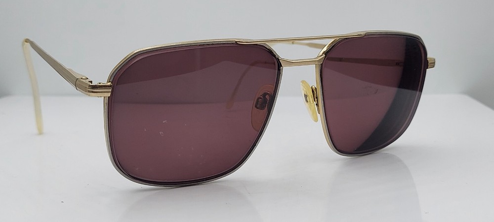 Vintage Amigo 1596 Gold Pilot Metal Sunglasses Italy Frames Only