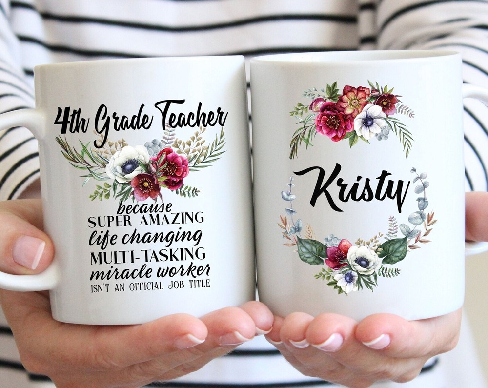 4th Grade Teacher Gift Mug L Fourth Grade Elementary Teacher For Women L Thank