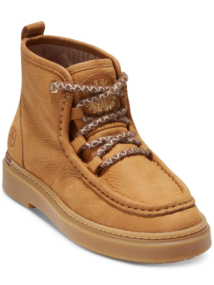 Cole Haan Women's Light Amber Brown Leather Chukka Boots Size 6.5 B