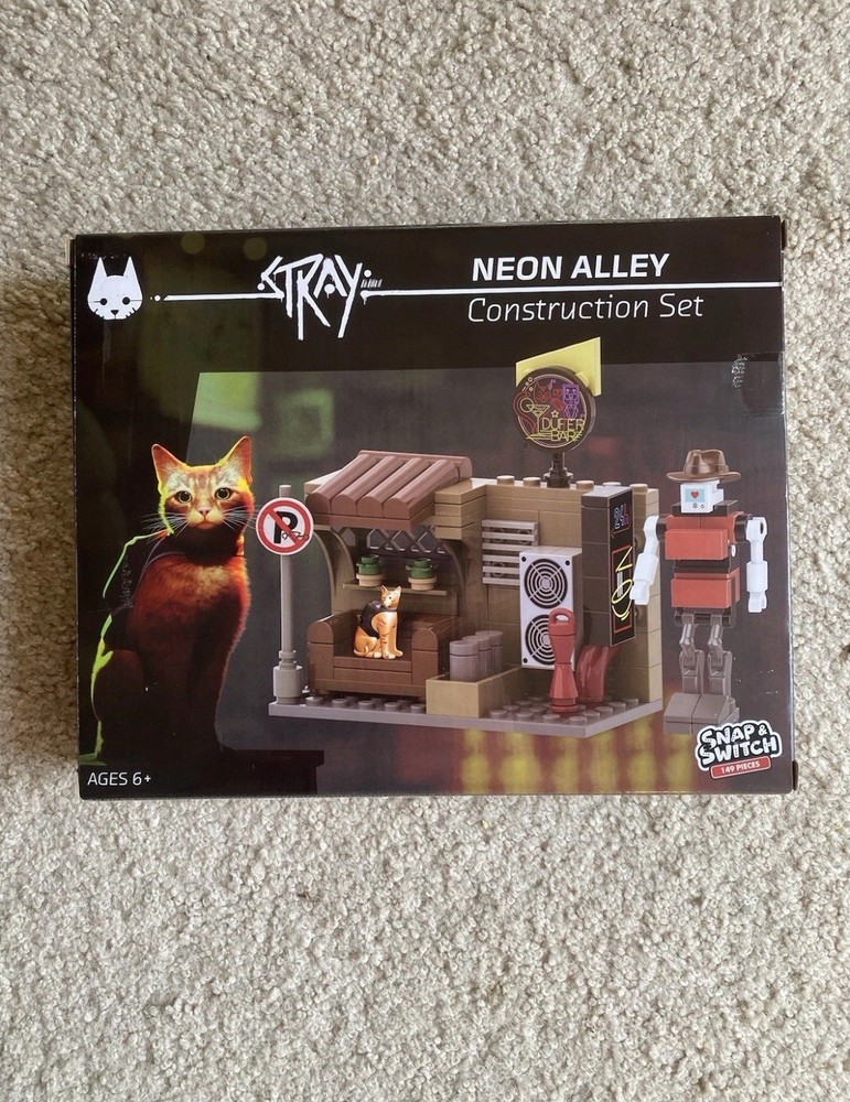 STRAY Neon Alley Cat Construction Set 149pc PlayStation Inspired Not Lego