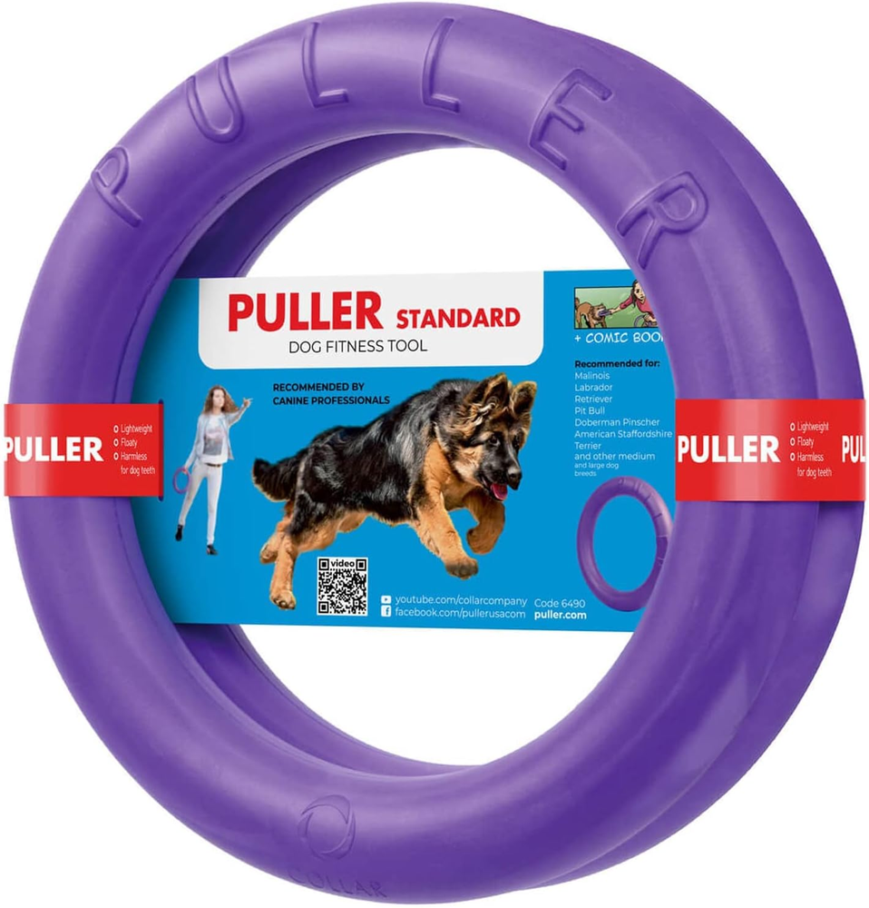 Puller Outdoor Dog Ring Toys - Dog Fetch Toy & Tug of War Dog Toy for Small Medi