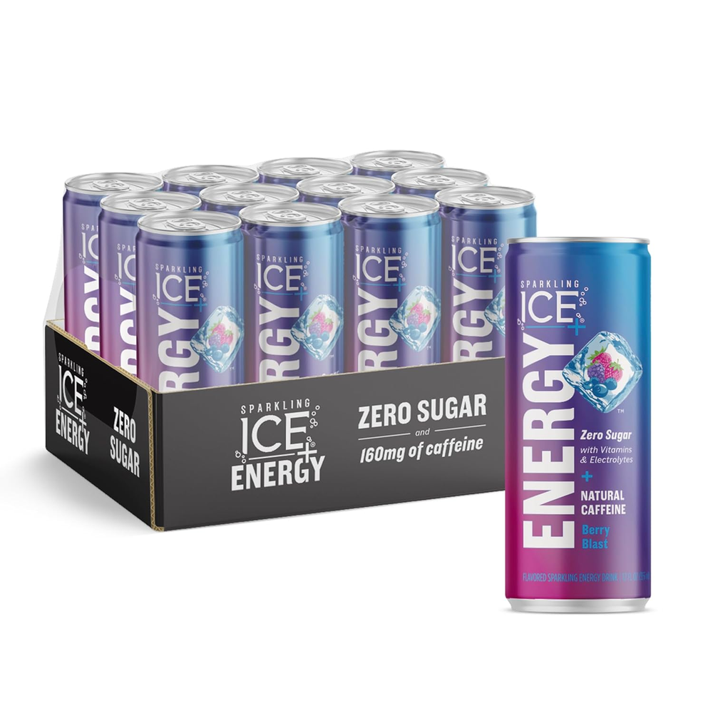 +Energy Berry Blast 12Pk. Energy Drinks with Vitamins + Antioxidants, Zero Sugar