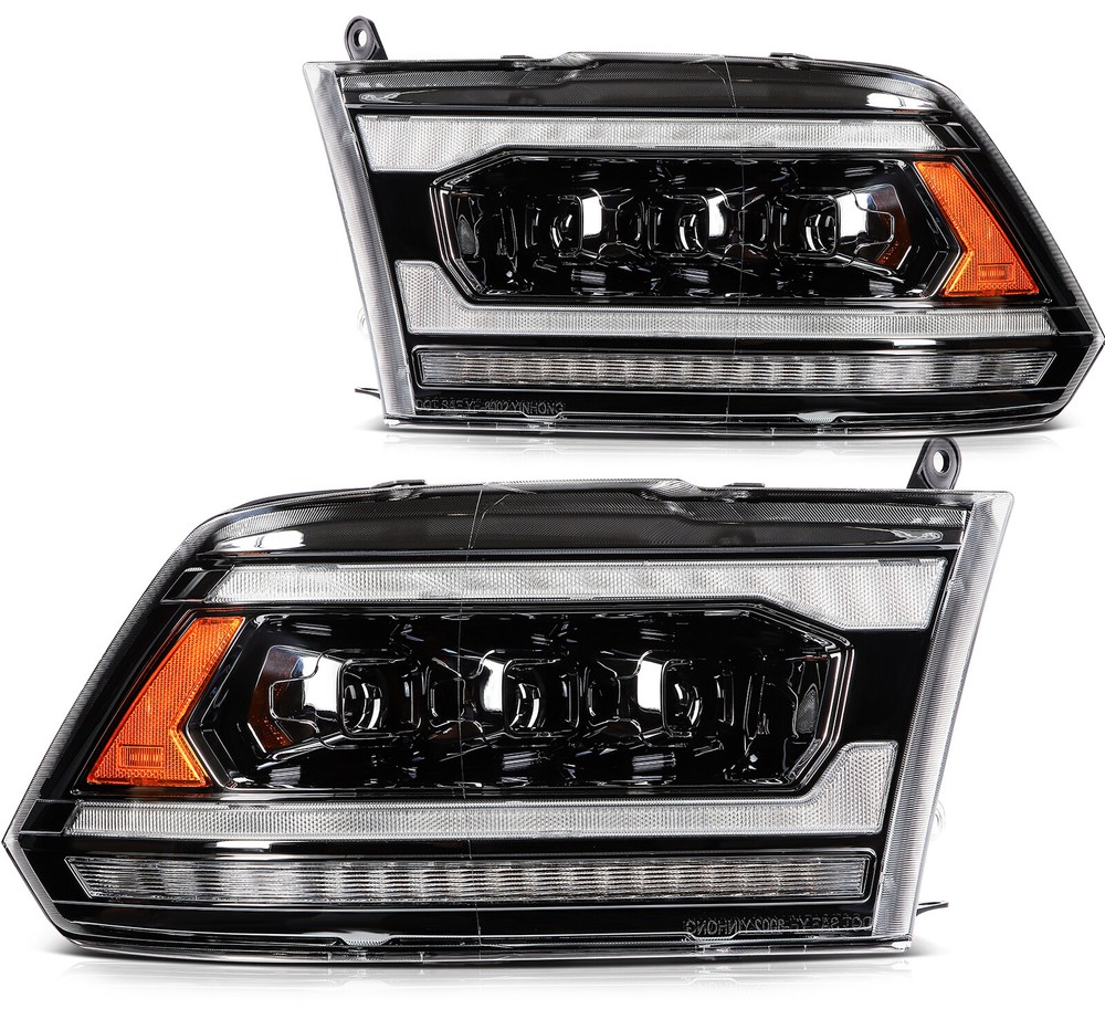 For 2009-2018 Dodge Ram 1500 2500 3500 Headlights Assembly w/LED DRL Left+Right