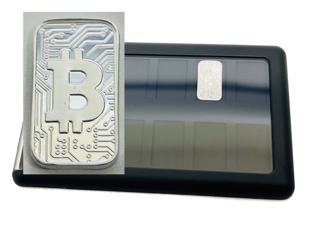 1g Bitcoin .999 Fine Silver Bar – Valcambi & PAMP Bullion Ingot