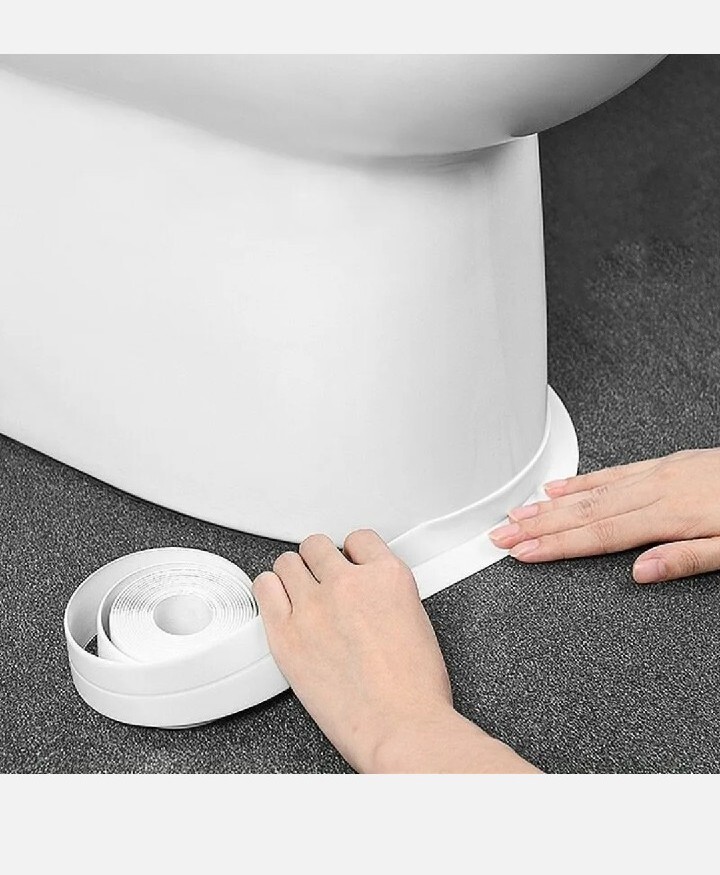 1 Pack Waterproof PVC Caulk Strip Tape Self-Adhesive Sealing for Kitchen Bathroo