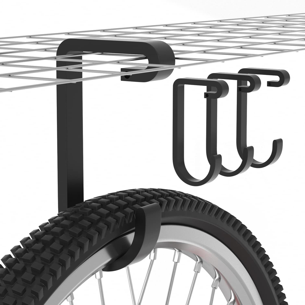 Heavy-Duty Overhead Garage Storage Hooks for Ceiling Racks