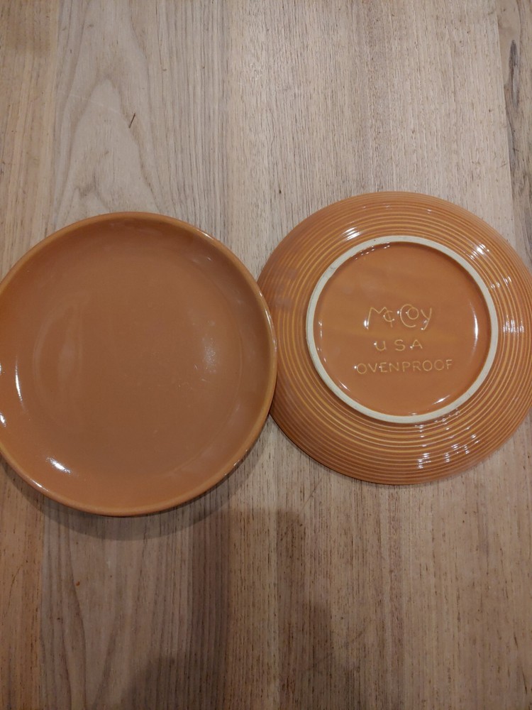 McCoy Art Pottery Tan Mesa Brown Dinner Plates 10 