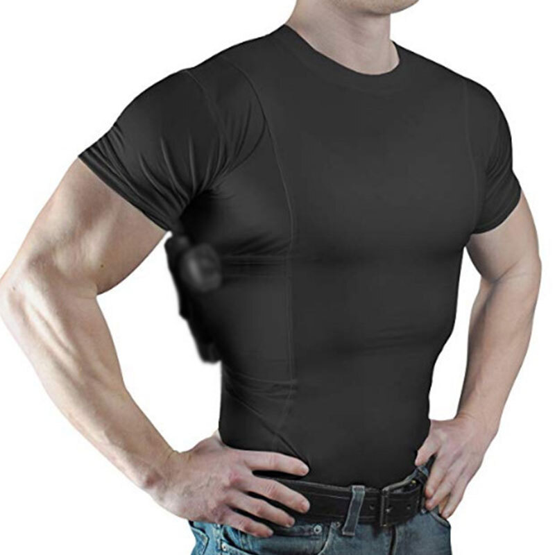 ❀ Men Women Tactical Combat Pullover Tops T Shirt Blouse Tee With Hidden Holster