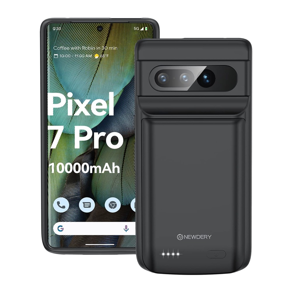 NEWDERY For Google Pixel 7 Pro Battery Case Charging Power Bank Case 10000mAh