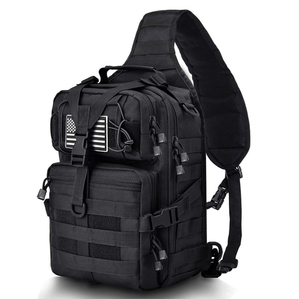 Tactical Sling Bag Pack Military Rover Shoulder Sling Backpack EDC Molle Assa...