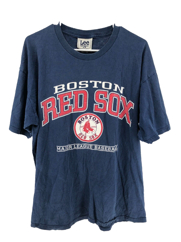 Vintage Lee MLB Boston Red Sox Baseball T-Shirt Men's Size XL Blue