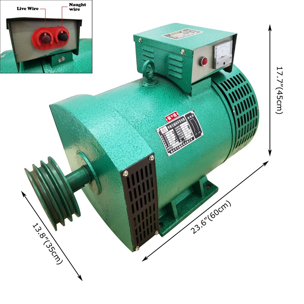 220V Single-phase 15KW Pure Copper Diesel Driven Generator With Carbon Brush